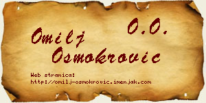 Omilj Osmokrović vizit kartica